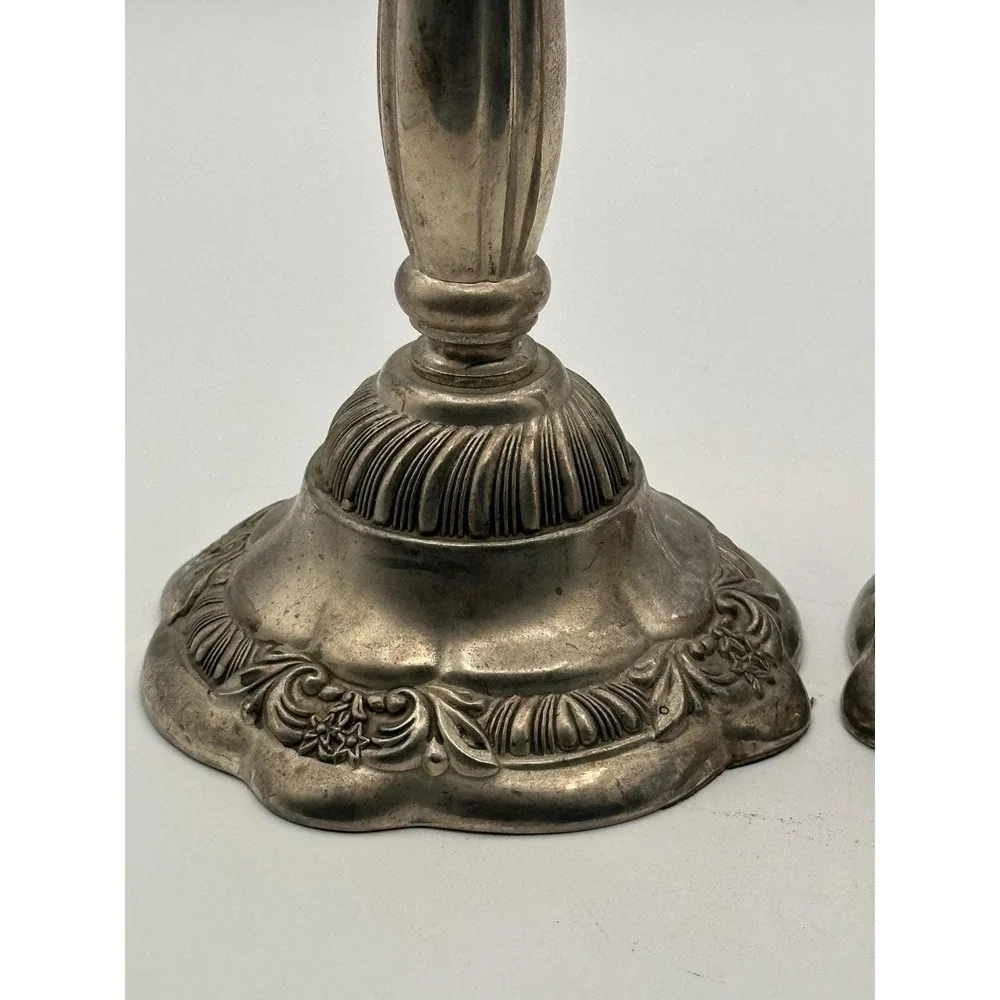 Vintage Godinger Silver Plated Candlestick Holders - Set of 2